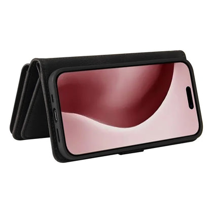 KT Multi-Functional Series-2 For iPhone 16 Pro Case Zipper Wallet Anti-Fall Leather Phone Cover