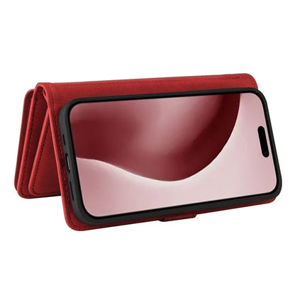 KT Multi-Functional Series-2 For iPhone 16 Pro Case Zipper Wallet Anti-Fall Leather Phone Cover