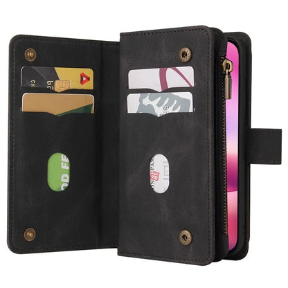 KT Multi-Functional Series-2 For iPhone 16 Case Skin-Touch Drop-Proof Leather Wallet Phone Cover
