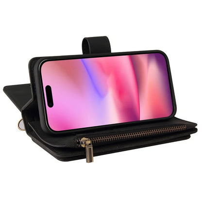 KT Multi-Functional Series-2 For iPhone 16 Case Skin-Touch Drop-Proof Leather Wallet Phone Cover
