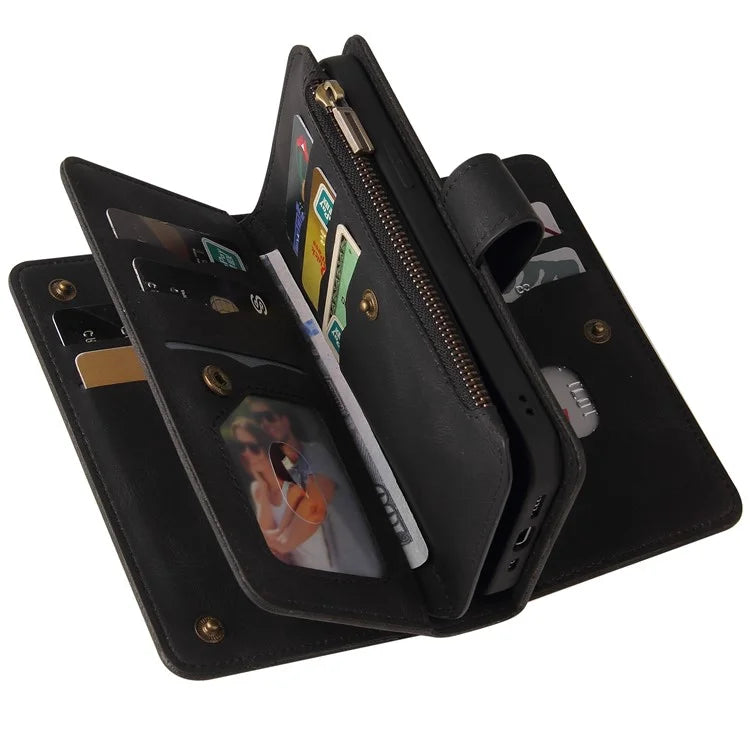 KT Multi-Functional Series-2 For iPhone 16 Case Skin-Touch Drop-Proof Leather Wallet Phone Cover