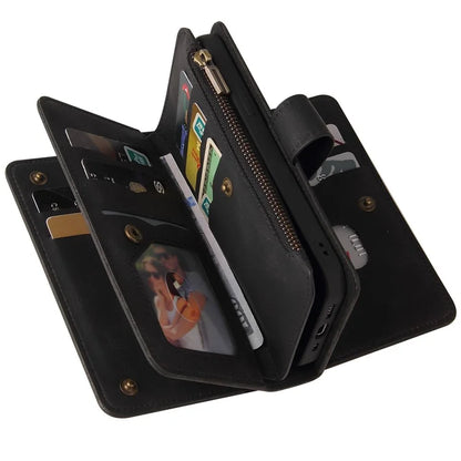KT Multi-Functional Series-2 For iPhone 16 Case Skin-Touch Drop-Proof Leather Wallet Phone Cover