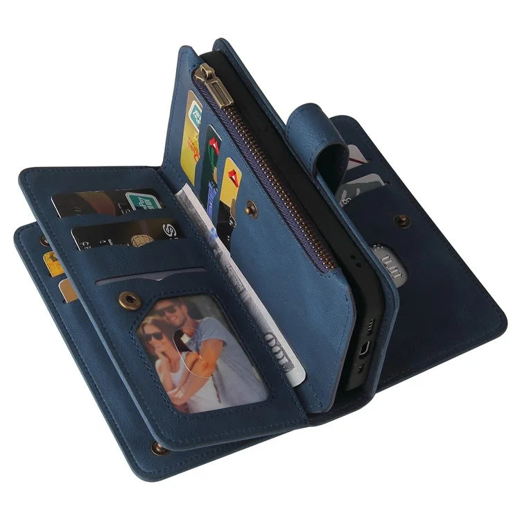 KT Multi-Functional Series-2 For iPhone 16 Case Skin-Touch Drop-Proof Leather Wallet Phone Cover