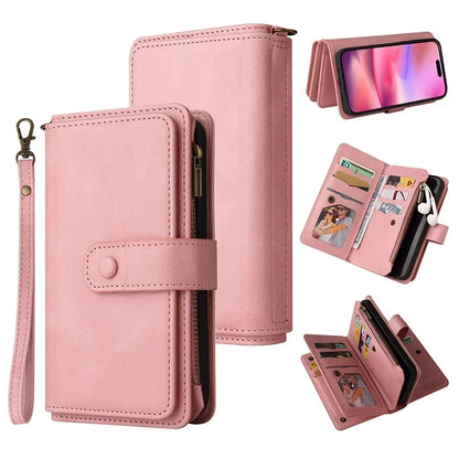 KT Multi-Functional Series-2 For iPhone 16 Case Skin-Touch Drop-Proof Leather Wallet Phone Cover