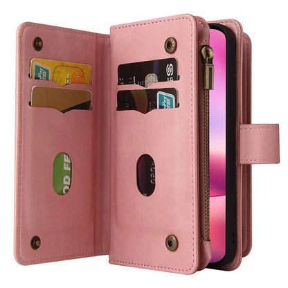 KT Multi-Functional Series-2 For iPhone 16 Case Skin-Touch Drop-Proof Leather Wallet Phone Cover