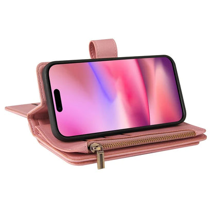 KT Multi-Functional Series-2 For iPhone 16 Case Skin-Touch Drop-Proof Leather Wallet Phone Cover