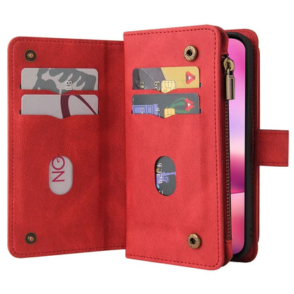 KT Multi-Functional Series-2 For iPhone 16 Case Skin-Touch Drop-Proof Leather Wallet Phone Cover