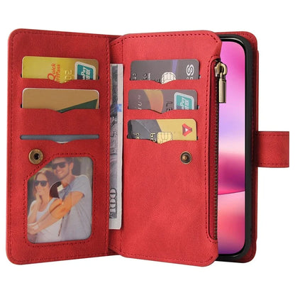 KT Multi-Functional Series-2 For iPhone 16 Case Skin-Touch Drop-Proof Leather Wallet Phone Cover
