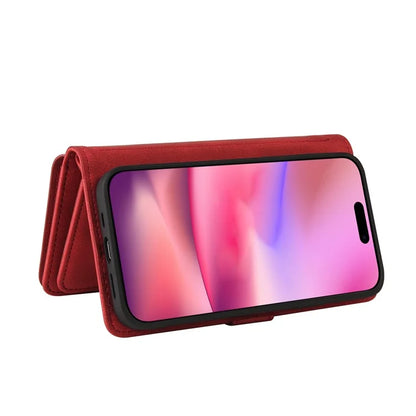 KT Multi-Functional Series-2 For iPhone 16 Case Skin-Touch Drop-Proof Leather Wallet Phone Cover