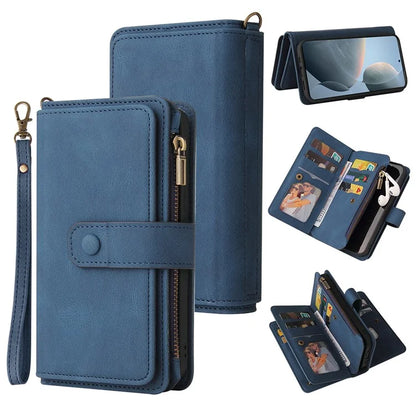 KT Multi-Functional Series-2 For Xiaomi Redmi 13 5G / 13 4G / Redmi Note 13R 5G Phone Case Zipper Wallet Leather Stand Cover