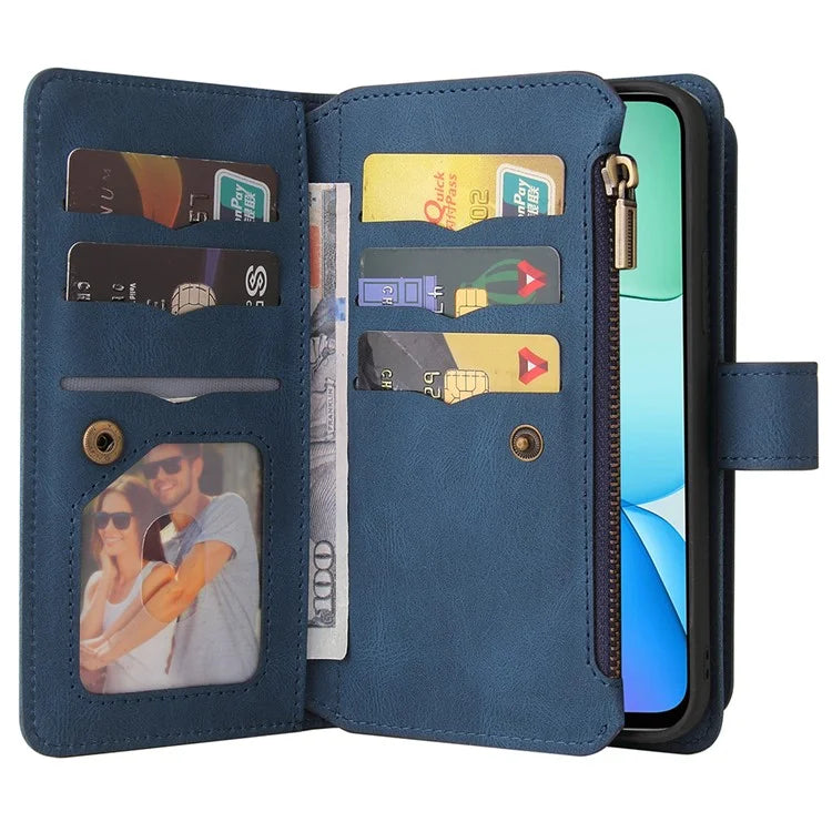 KT Multi-Functional Series-2 For Xiaomi Redmi 13 5G / 13 4G / Redmi Note 13R 5G Phone Case Zipper Wallet Leather Stand Cover