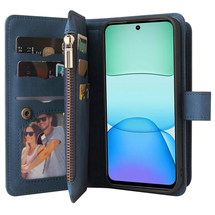 KT Multi-Functional Series-2 For Xiaomi Redmi 13 5G / 13 4G / Redmi Note 13R 5G Phone Case Zipper Wallet Leather Stand Cover