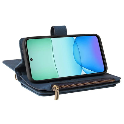KT Multi-Functional Series-2 For Xiaomi Redmi 13 5G / 13 4G / Redmi Note 13R 5G Phone Case Zipper Wallet Leather Stand Cover
