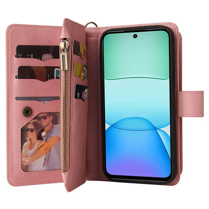 KT Multi-Functional Series-2 For Xiaomi Redmi 13 5G / 13 4G / Redmi Note 13R 5G Phone Case Zipper Wallet Leather Stand Cover