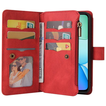 KT Multi-Functional Series-2 For Xiaomi Redmi 13 5G / 13 4G / Redmi Note 13R 5G Phone Case Zipper Wallet Leather Stand Cover