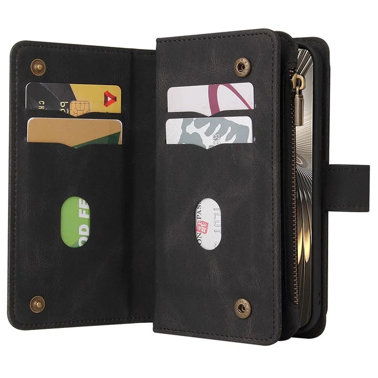 KT Multi-Functional Series-2 For Xiaomi Redmi Turbo 3 5G / Poco F6 5G Case Zipper Wallet Card Holder Leather Phone Cover