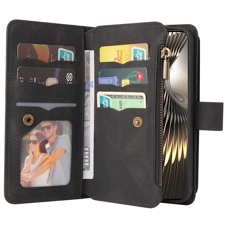KT Multi-Functional Series-2 For Xiaomi Redmi Turbo 3 5G / Poco F6 5G Case Zipper Wallet Card Holder Leather Phone Cover