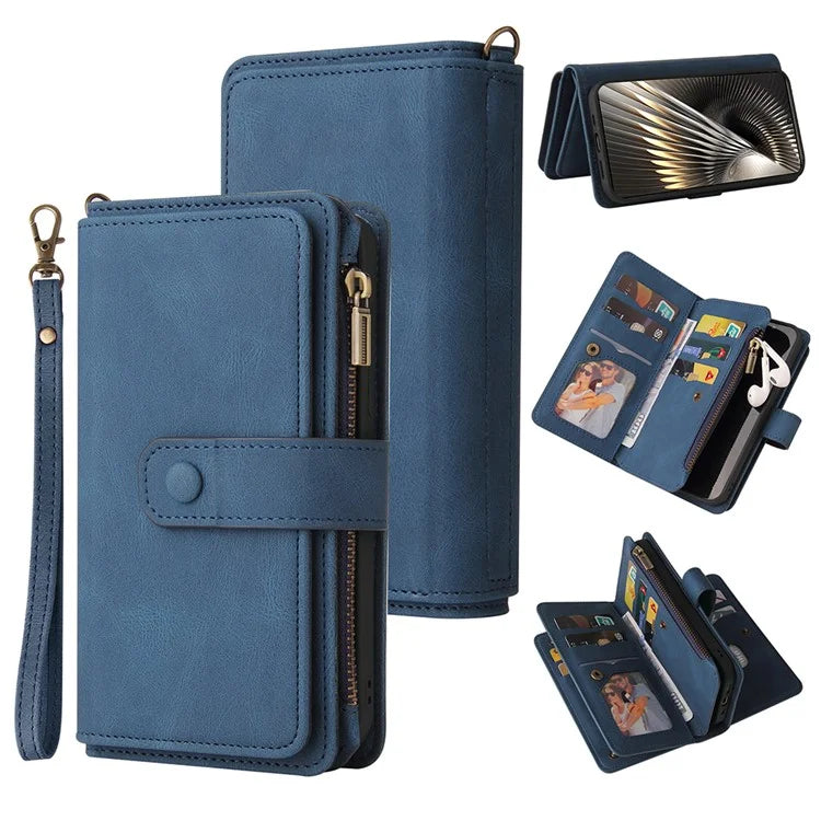 KT Multi-Functional Series-2 For Xiaomi Redmi Turbo 3 5G / Poco F6 5G Case Zipper Wallet Card Holder Leather Phone Cover