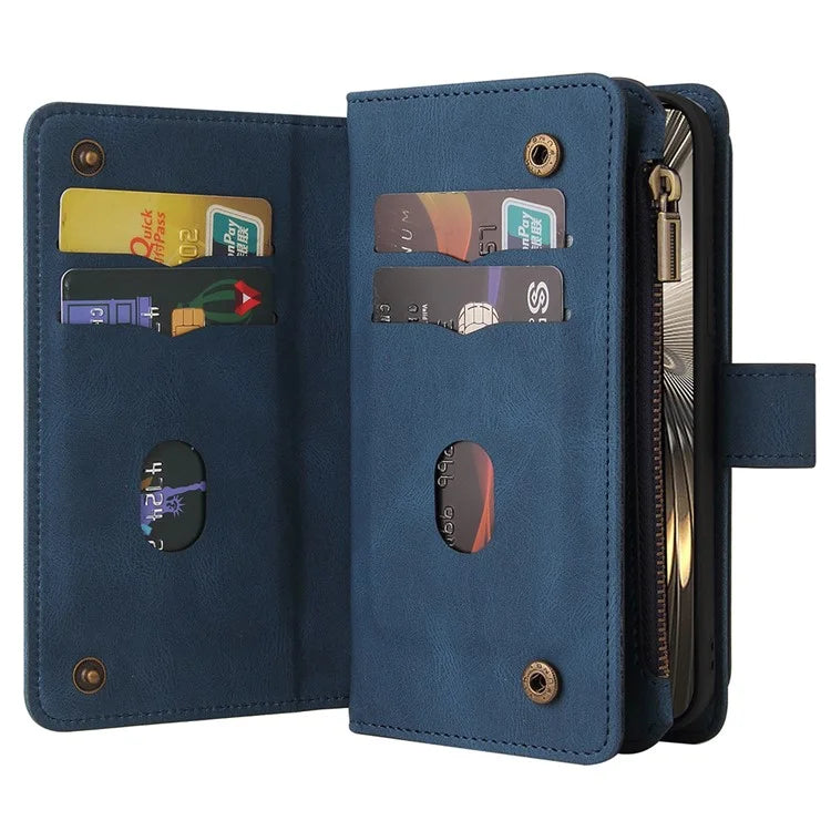 KT Multi-Functional Series-2 For Xiaomi Redmi Turbo 3 5G / Poco F6 5G Case Zipper Wallet Card Holder Leather Phone Cover