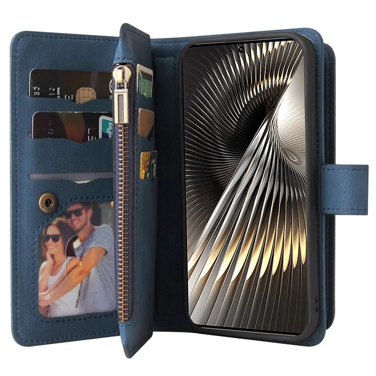 KT Multi-Functional Series-2 For Xiaomi Redmi Turbo 3 5G / Poco F6 5G Case Zipper Wallet Card Holder Leather Phone Cover