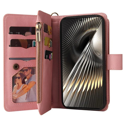 KT Multi-Functional Series-2 For Xiaomi Redmi Turbo 3 5G / Poco F6 5G Case Zipper Wallet Card Holder Leather Phone Cover