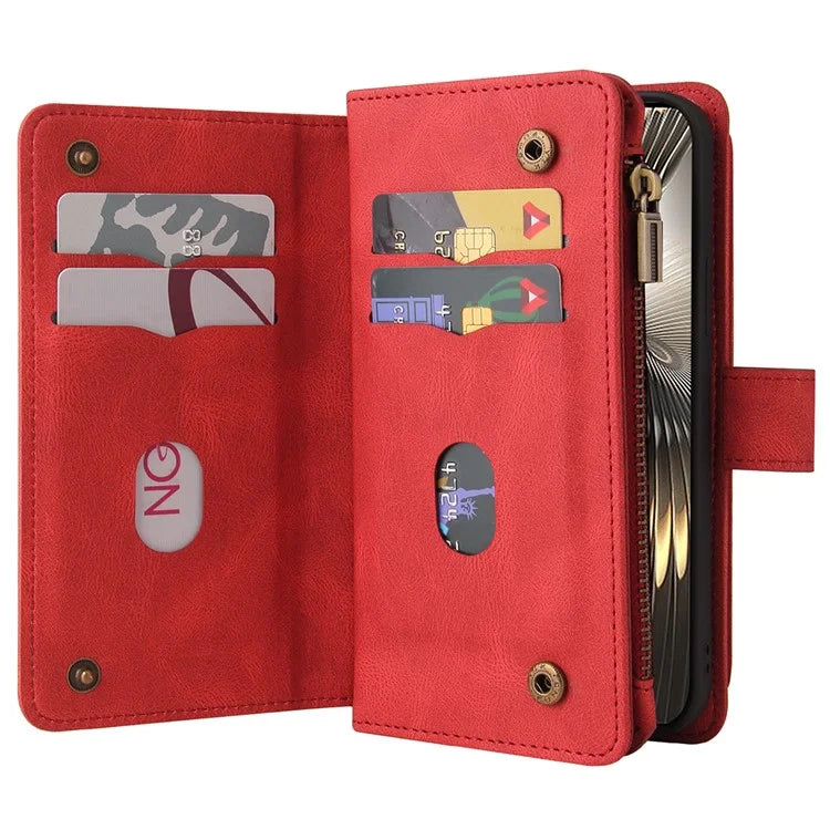 KT Multi-Functional Series-2 For Xiaomi Redmi Turbo 3 5G / Poco F6 5G Case Zipper Wallet Card Holder Leather Phone Cover