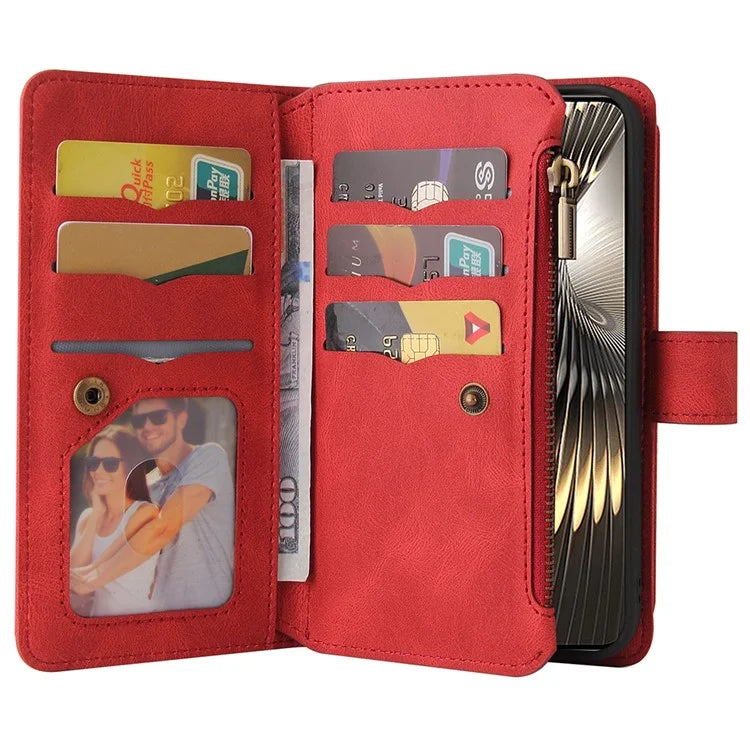 KT Multi-Functional Series-2 For Xiaomi Redmi Turbo 3 5G / Poco F6 5G Case Zipper Wallet Card Holder Leather Phone Cover