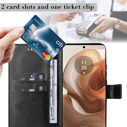KT Imprinting Flower Series-3 For Motorola Moto X50 Ultra 5G / Edge 50 Ultra 5G Case Imprinted Wallet Leather Phone Cover