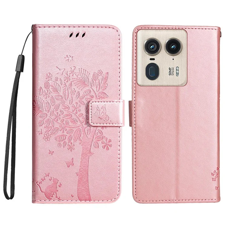 KT Imprinting Flower Series-3 For Motorola Moto X50 Ultra 5G / Edge 50 Ultra 5G Case Imprinted Wallet Leather Phone Cover