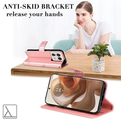 KT Imprinting Flower Series-3 For Motorola Moto X50 Ultra 5G / Edge 50 Ultra 5G Case Imprinted Wallet Leather Phone Cover