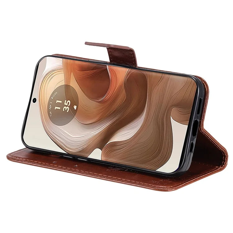 KT Imprinting Flower Series-3 For Motorola Moto X50 Ultra 5G / Edge 50 Ultra 5G Case Imprinted Wallet Leather Phone Cover