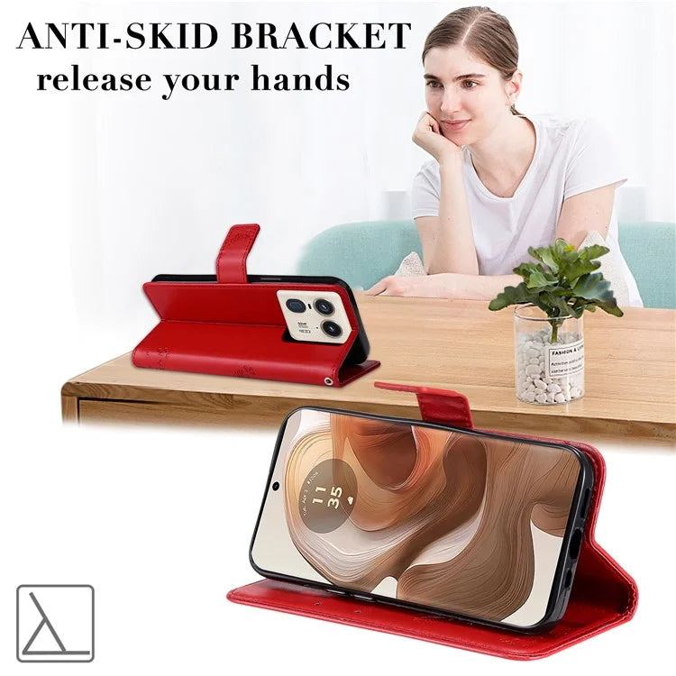 KT Imprinting Flower Series-3 For Motorola Moto X50 Ultra 5G / Edge 50 Ultra 5G Case Imprinted Wallet Leather Phone Cover