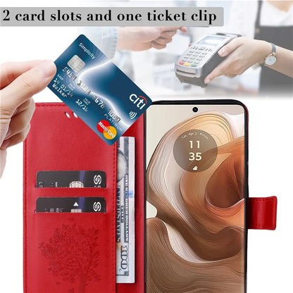 KT Imprinting Flower Series-3 For Motorola Moto X50 Ultra 5G / Edge 50 Ultra 5G Case Imprinted Wallet Leather Phone Cover
