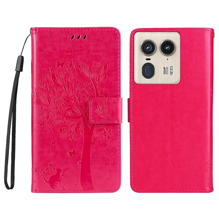 KT Imprinting Flower Series-3 For Motorola Moto X50 Ultra 5G / Edge 50 Ultra 5G Case Imprinted Wallet Leather Phone Cover