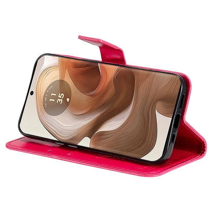 KT Imprinting Flower Series-3 For Motorola Moto X50 Ultra 5G / Edge 50 Ultra 5G Case Imprinted Wallet Leather Phone Cover