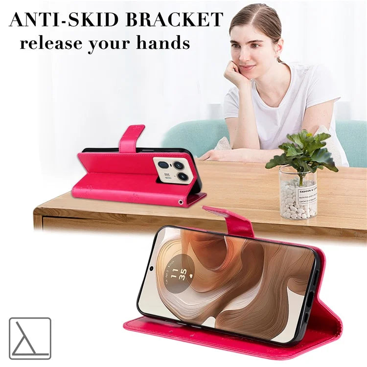 KT Imprinting Flower Series-3 For Motorola Moto X50 Ultra 5G / Edge 50 Ultra 5G Case Imprinted Wallet Leather Phone Cover
