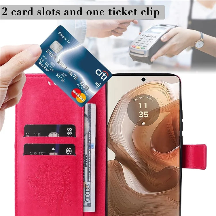 KT Imprinting Flower Series-3 For Motorola Moto X50 Ultra 5G / Edge 50 Ultra 5G Case Imprinted Wallet Leather Phone Cover