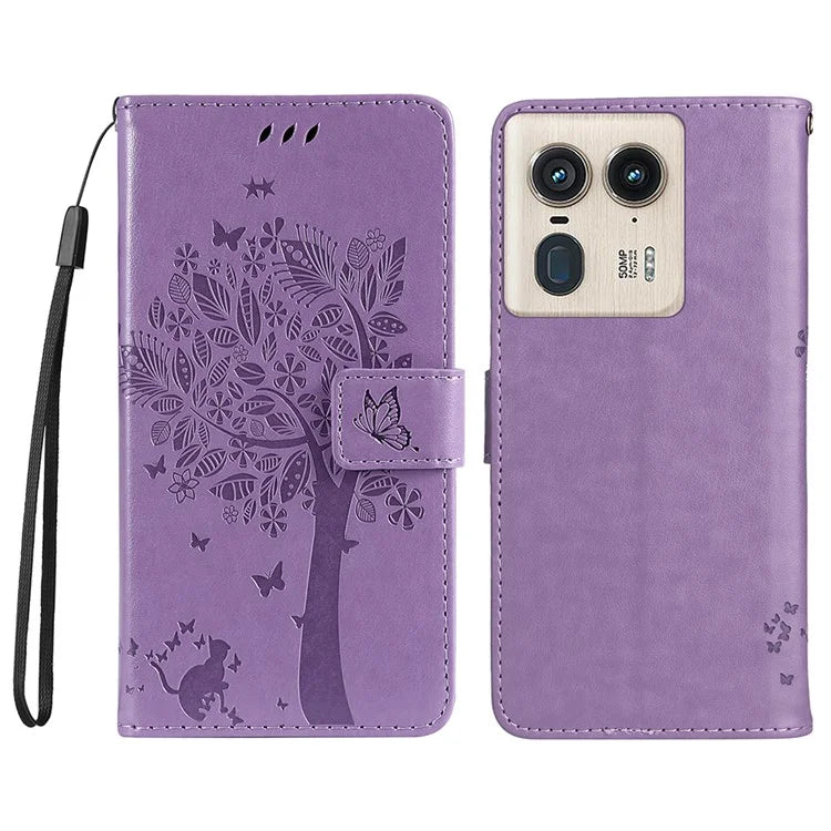 KT Imprinting Flower Series-3 For Motorola Moto X50 Ultra 5G / Edge 50 Ultra 5G Case Imprinted Wallet Leather Phone Cover