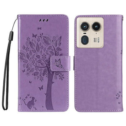 KT Imprinting Flower Series-3 For Motorola Moto X50 Ultra 5G / Edge 50 Ultra 5G Case Imprinted Wallet Leather Phone Cover