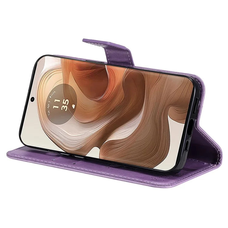 KT Imprinting Flower Series-3 For Motorola Moto X50 Ultra 5G / Edge 50 Ultra 5G Case Imprinted Wallet Leather Phone Cover