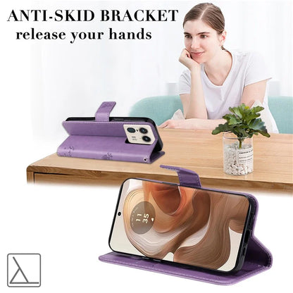 KT Imprinting Flower Series-3 For Motorola Moto X50 Ultra 5G / Edge 50 Ultra 5G Case Imprinted Wallet Leather Phone Cover