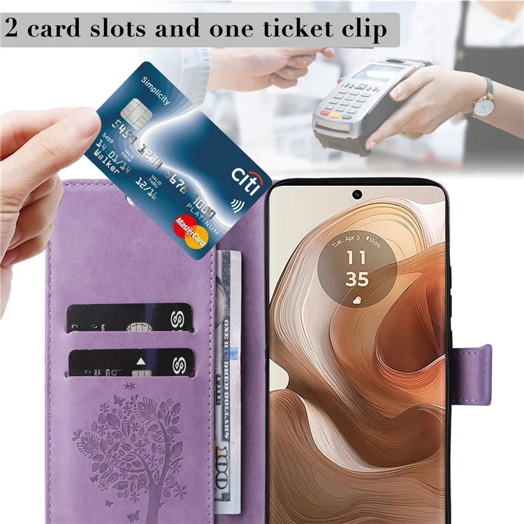 KT Imprinting Flower Series-3 For Motorola Moto X50 Ultra 5G / Edge 50 Ultra 5G Case Imprinted Wallet Leather Phone Cover