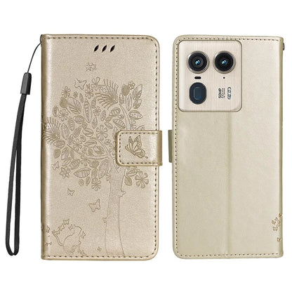 KT Imprinting Flower Series-3 For Motorola Moto X50 Ultra 5G / Edge 50 Ultra 5G Case Imprinted Wallet Leather Phone Cover