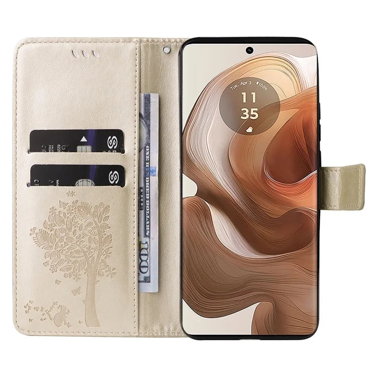 KT Imprinting Flower Series-3 For Motorola Moto X50 Ultra 5G / Edge 50 Ultra 5G Case Imprinted Wallet Leather Phone Cover