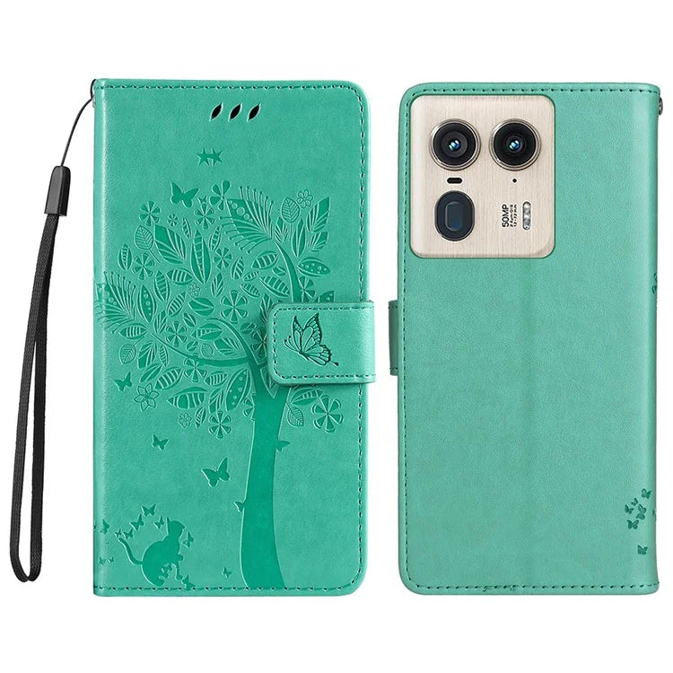 KT Imprinting Flower Series-3 For Motorola Moto X50 Ultra 5G / Edge 50 Ultra 5G Case Imprinted Wallet Leather Phone Cover