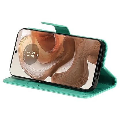 KT Imprinting Flower Series-3 For Motorola Moto X50 Ultra 5G / Edge 50 Ultra 5G Case Imprinted Wallet Leather Phone Cover