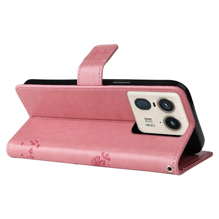 KT Imprinting Flower Series-3 For Motorola Moto X50 Ultra 5G / Edge 50 Ultra 5G Case Imprinted Wallet Leather Phone Cover