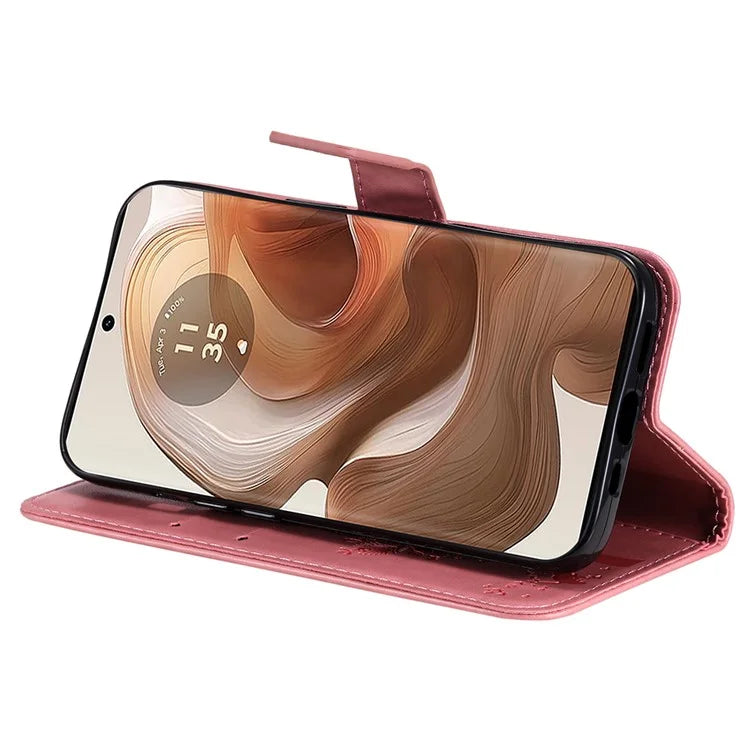 KT Imprinting Flower Series-3 For Motorola Moto X50 Ultra 5G / Edge 50 Ultra 5G Case Imprinted Wallet Leather Phone Cover