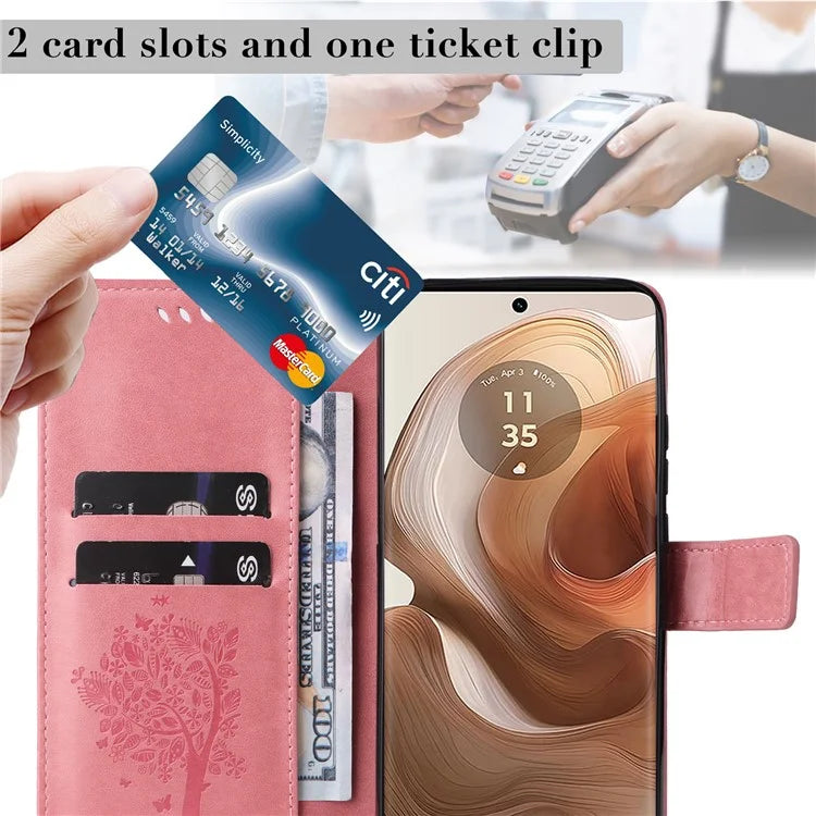 KT Imprinting Flower Series-3 For Motorola Moto X50 Ultra 5G / Edge 50 Ultra 5G Case Imprinted Wallet Leather Phone Cover