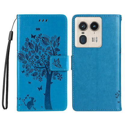KT Imprinting Flower Series-3 For Motorola Moto X50 Ultra 5G / Edge 50 Ultra 5G Case Imprinted Wallet Leather Phone Cover